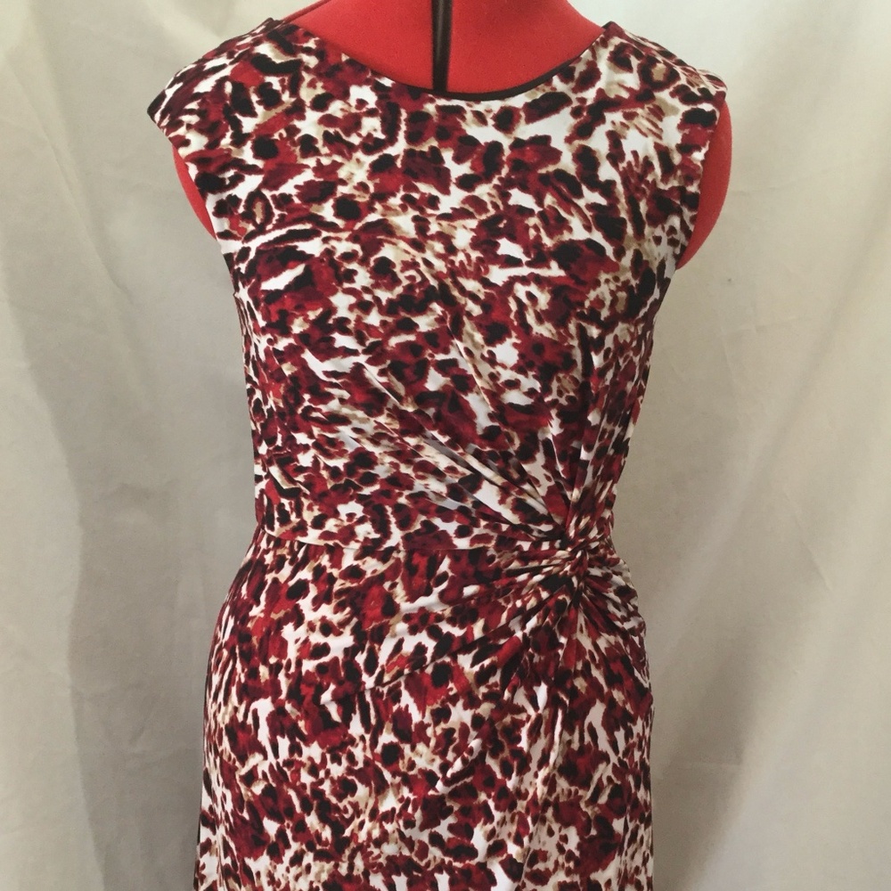 Rouched waist sleeveless dress